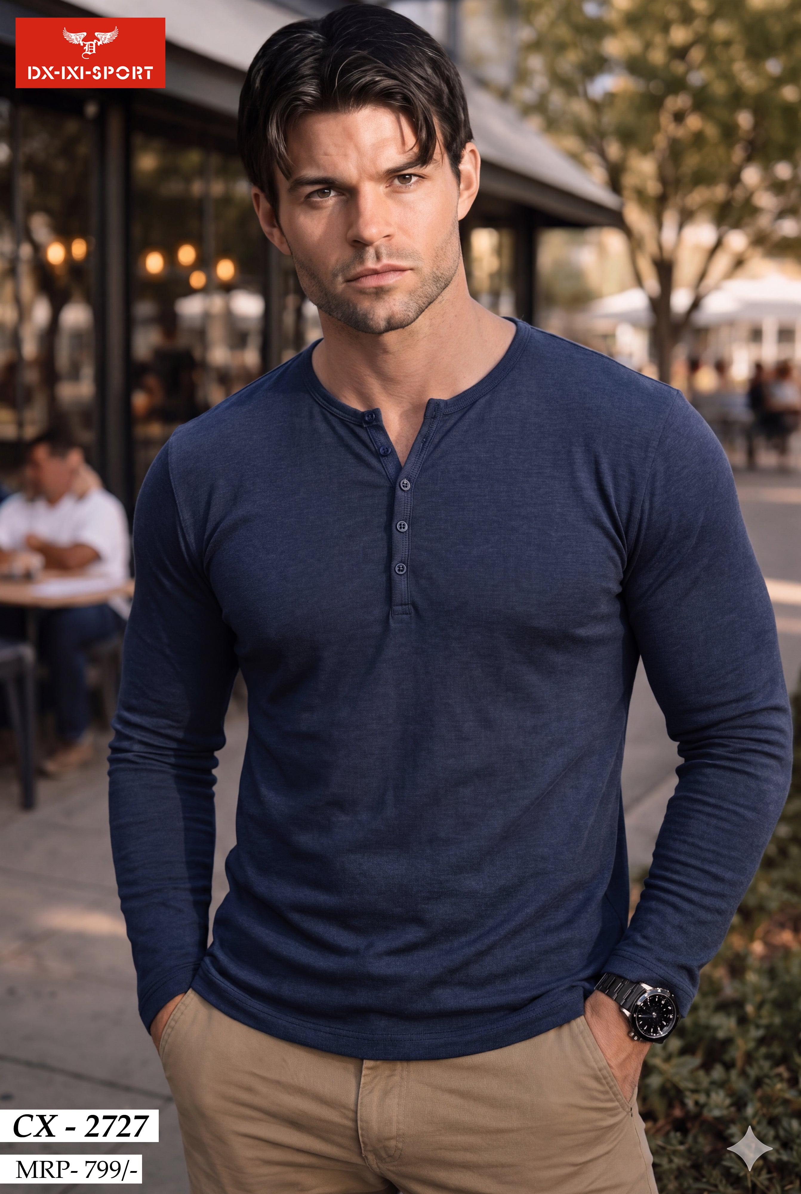 Y NECK FULLSLEEVE T-SHIRT (CX-2727)