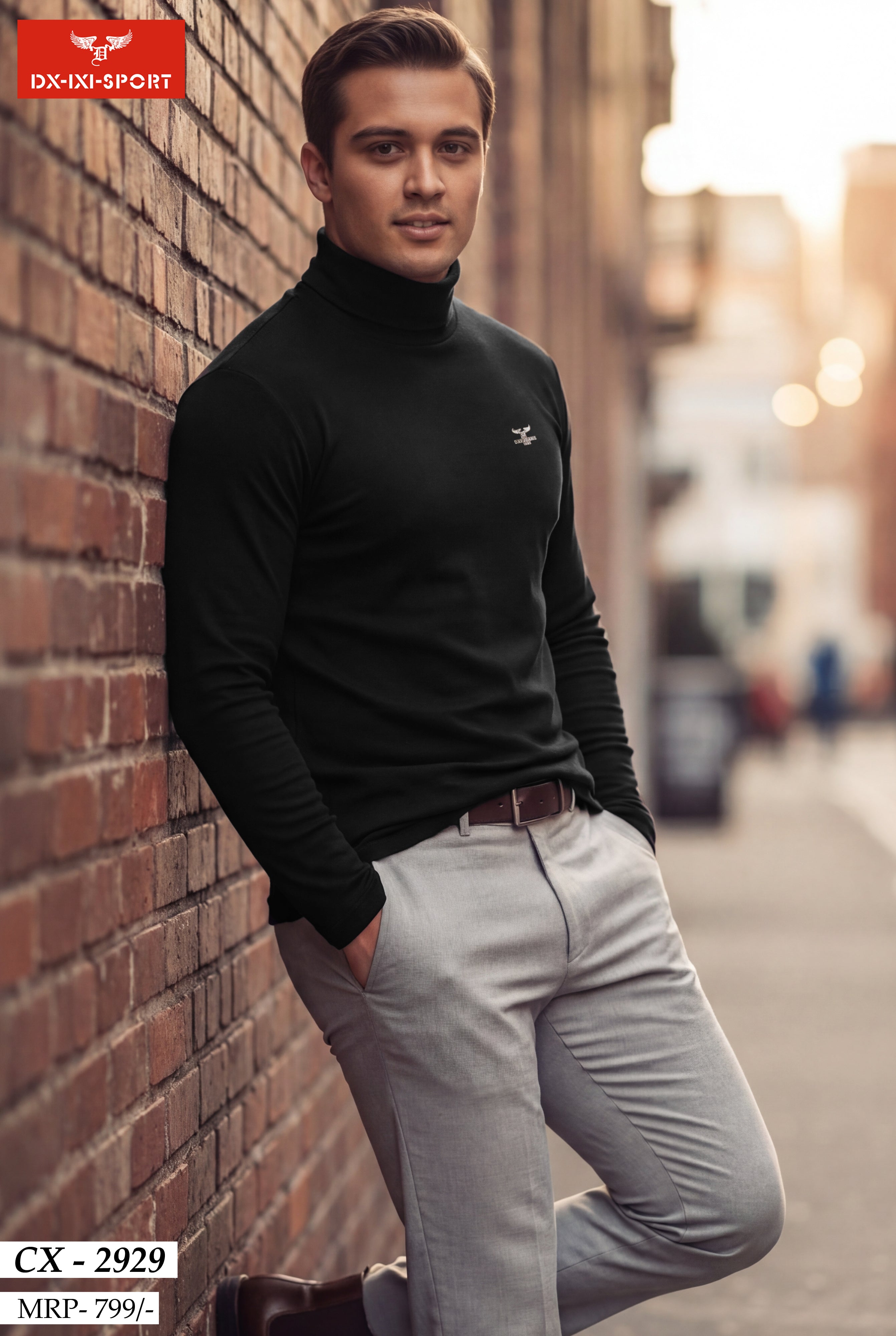 H NECK FULL SLEEVE T-SHIRT (CX-2929)