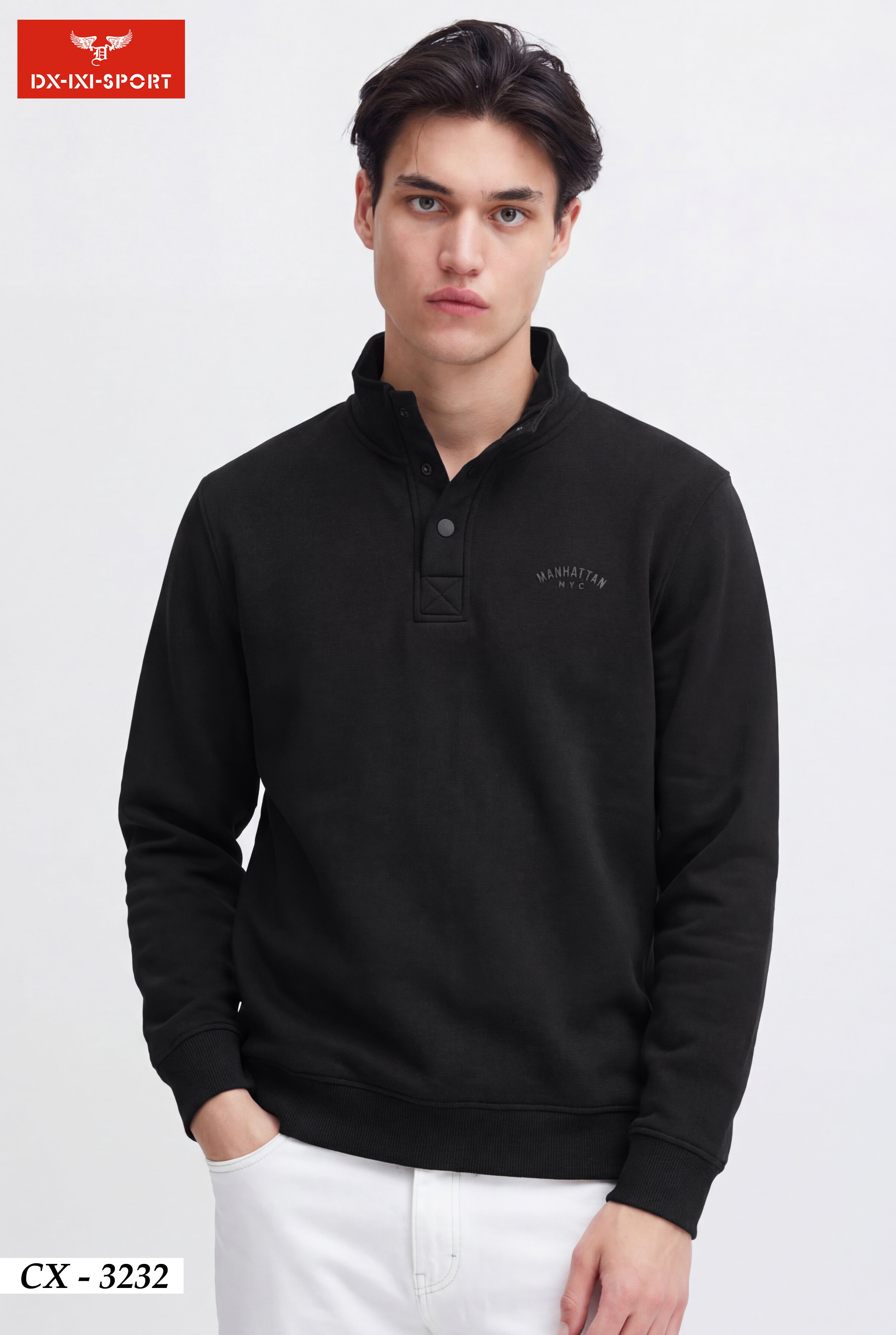 THREE BUTTONED SWEATSHIRT (CX-3232)