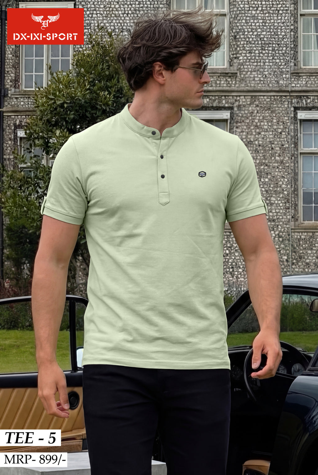 BAN COLLAR T-SHIRT (TEE-5)