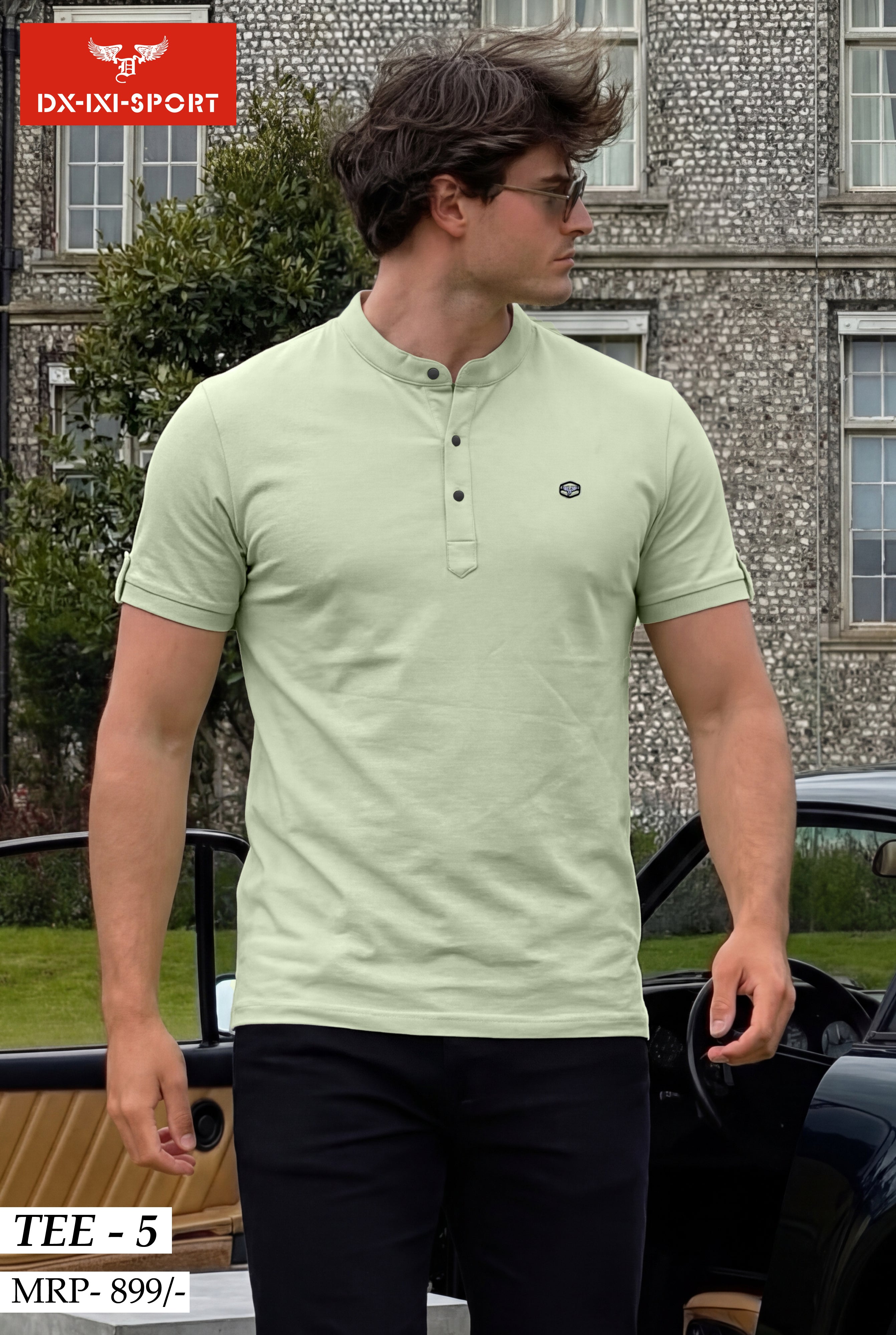 BAN COLLAR T-SHIRT (TEE-5)