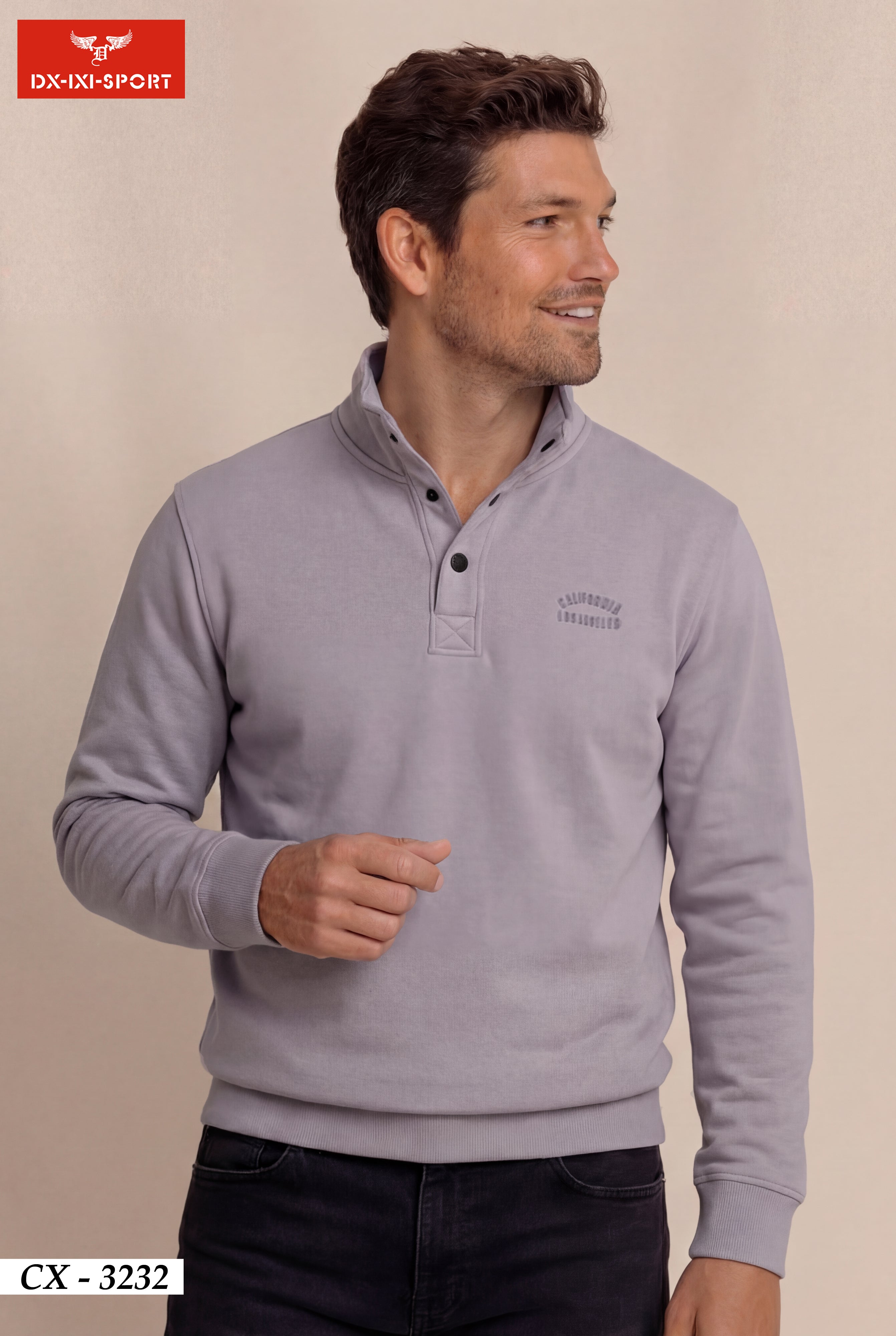 THREE BUTTONED SWEATSHIRT (CX-3232)