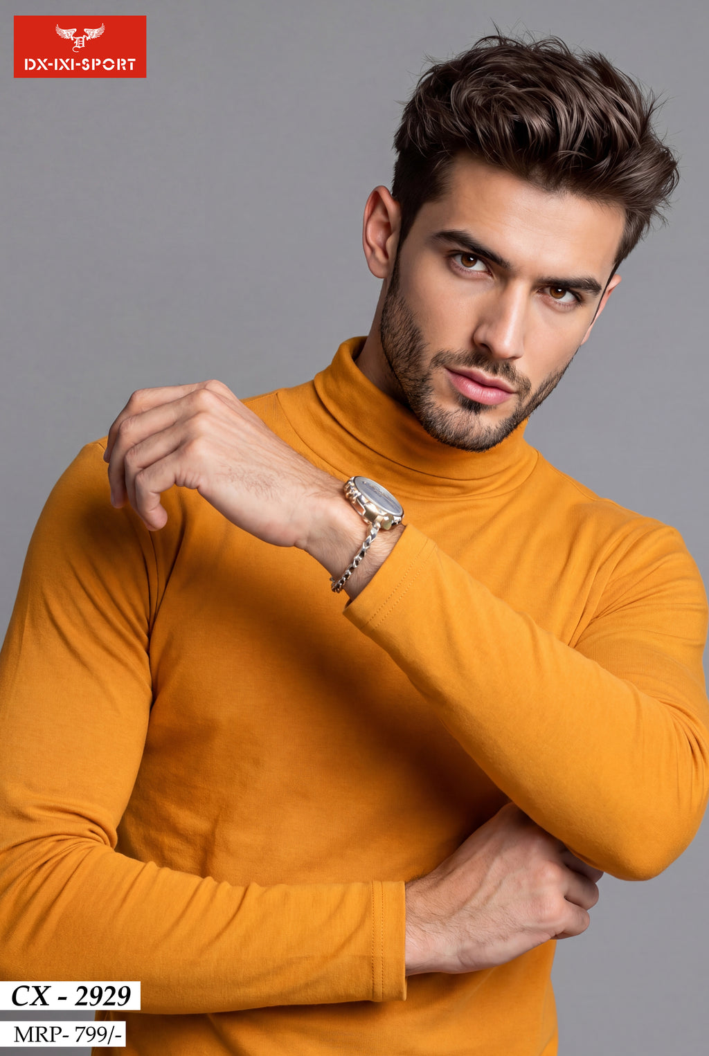 H NECK FULL SLEEVE T-SHIRT (CX-2929)