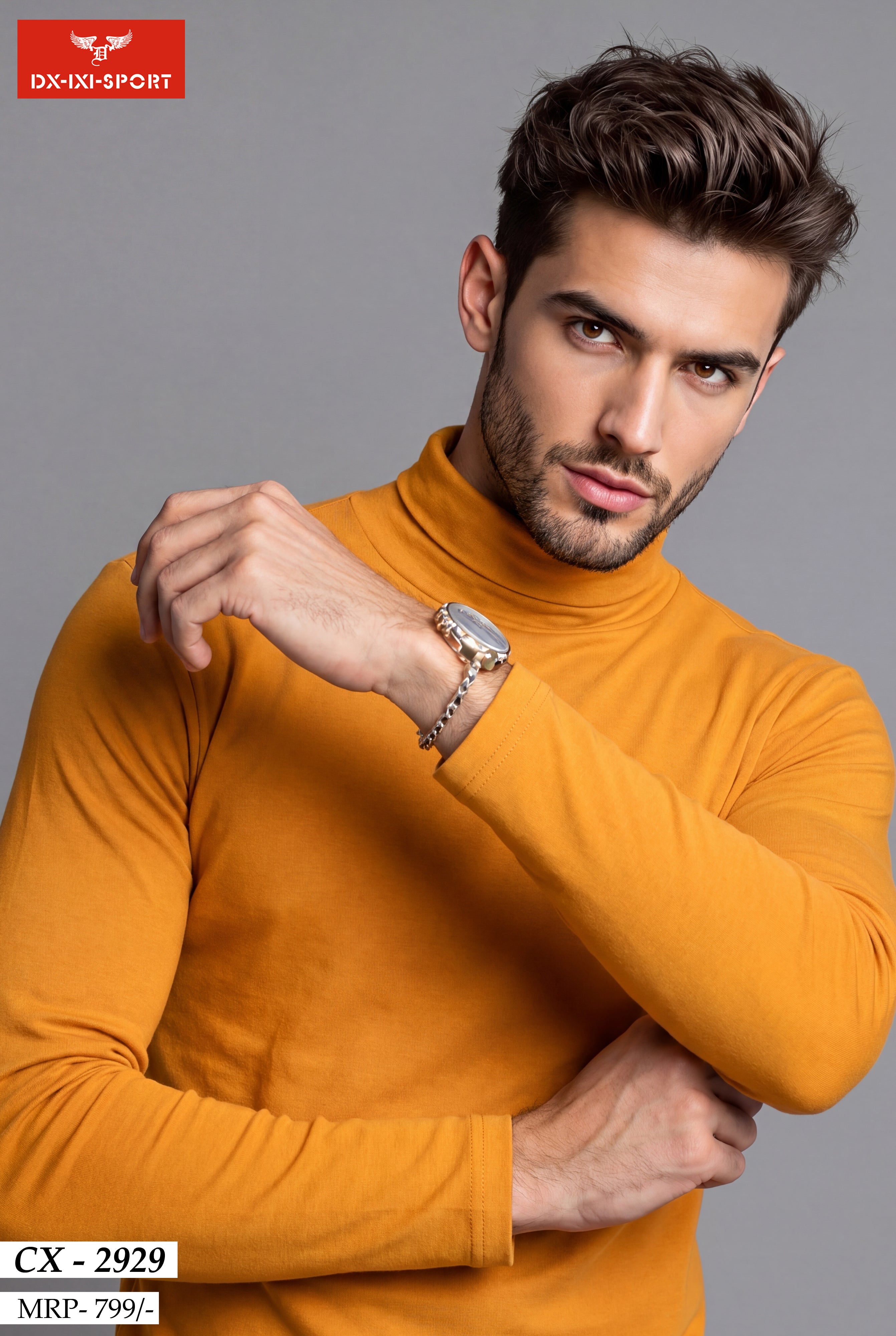 H NECK FULL SLEEVE T-SHIRT (CX-2929)