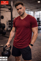 V-NECK HALF SLEEVES T-SHIRT (CX-007)