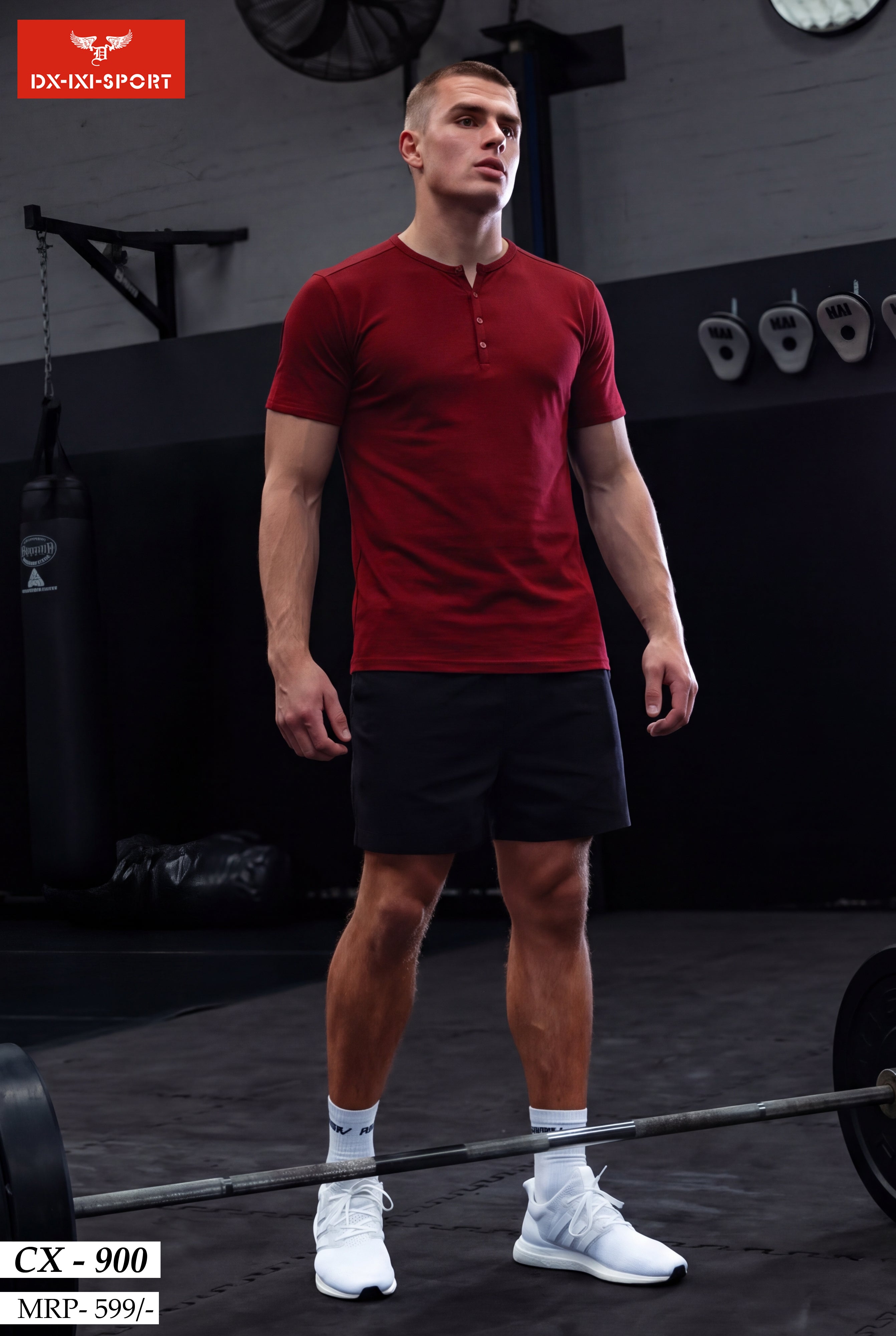 Y-NECK HALF SLEEVES T-SHIRT (CX-900)