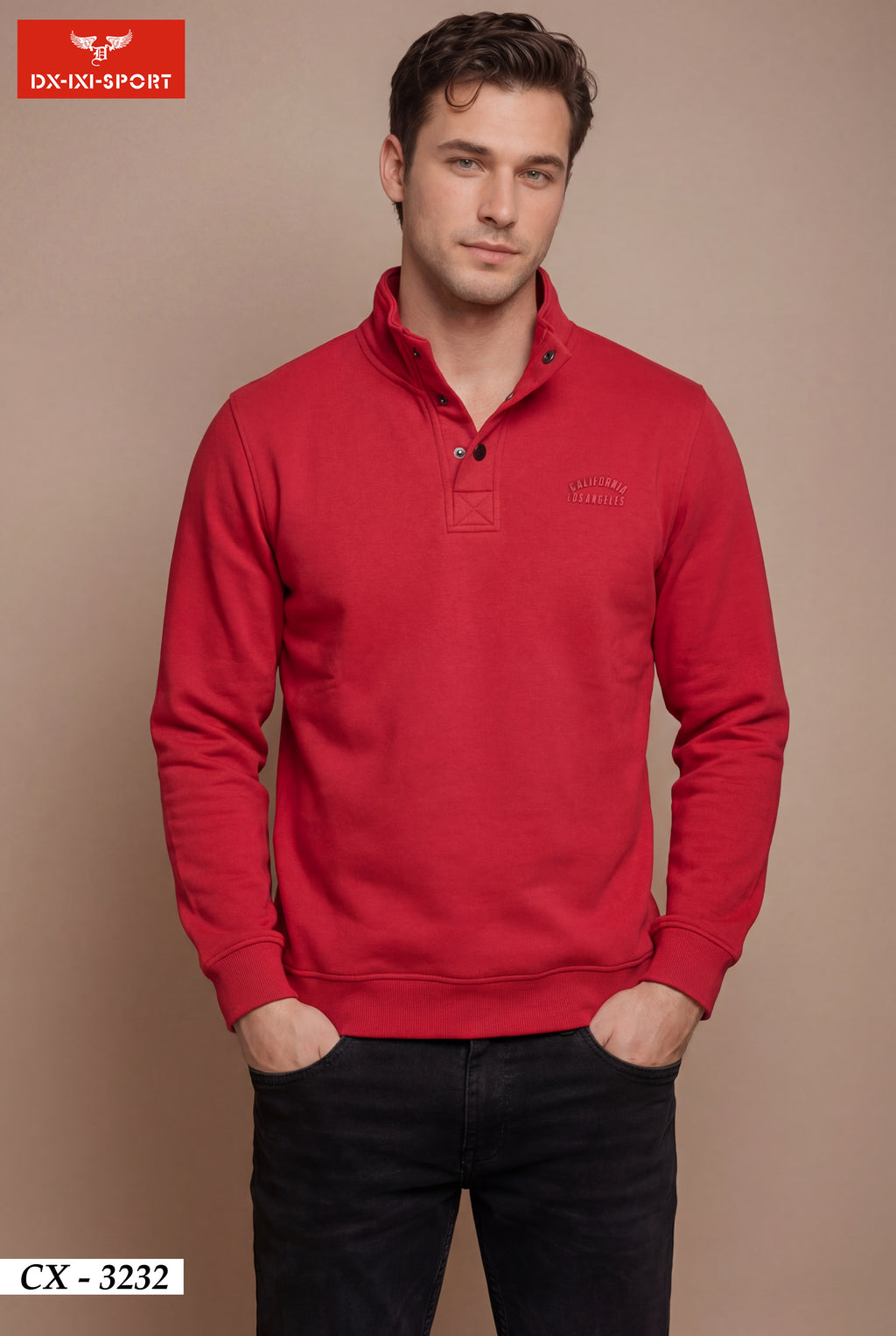 THREE BUTTONED SWEATSHIRT (CX-3232)