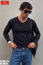 V NECK FULL SLEEVE T-SHIRT (CX-2828)