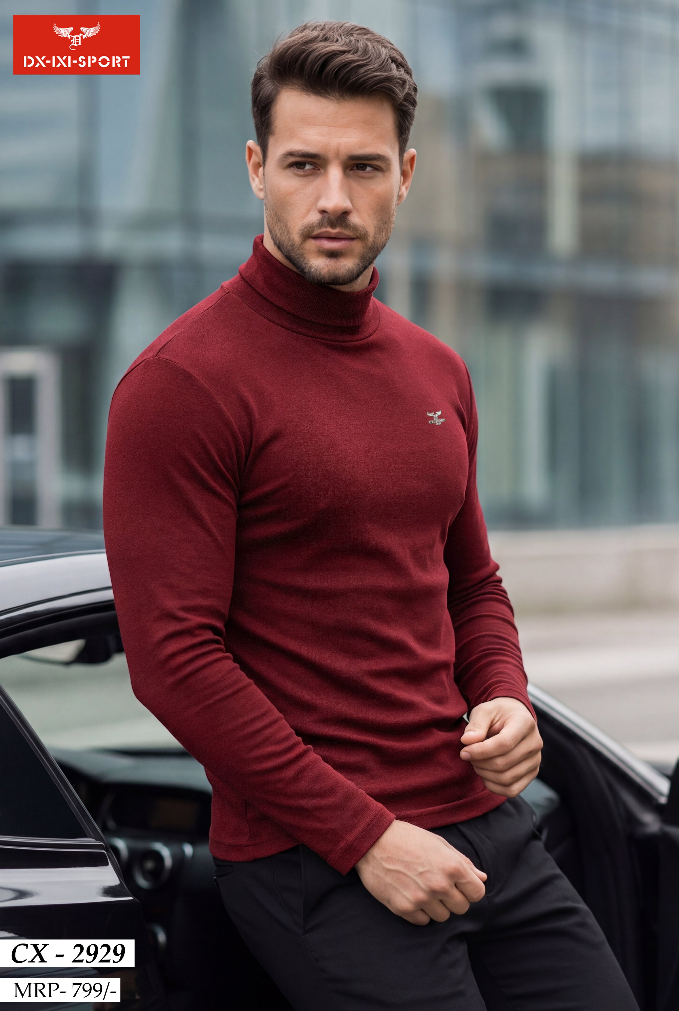 H NECK FULL SLEEVE T-SHIRT (CX-2929)