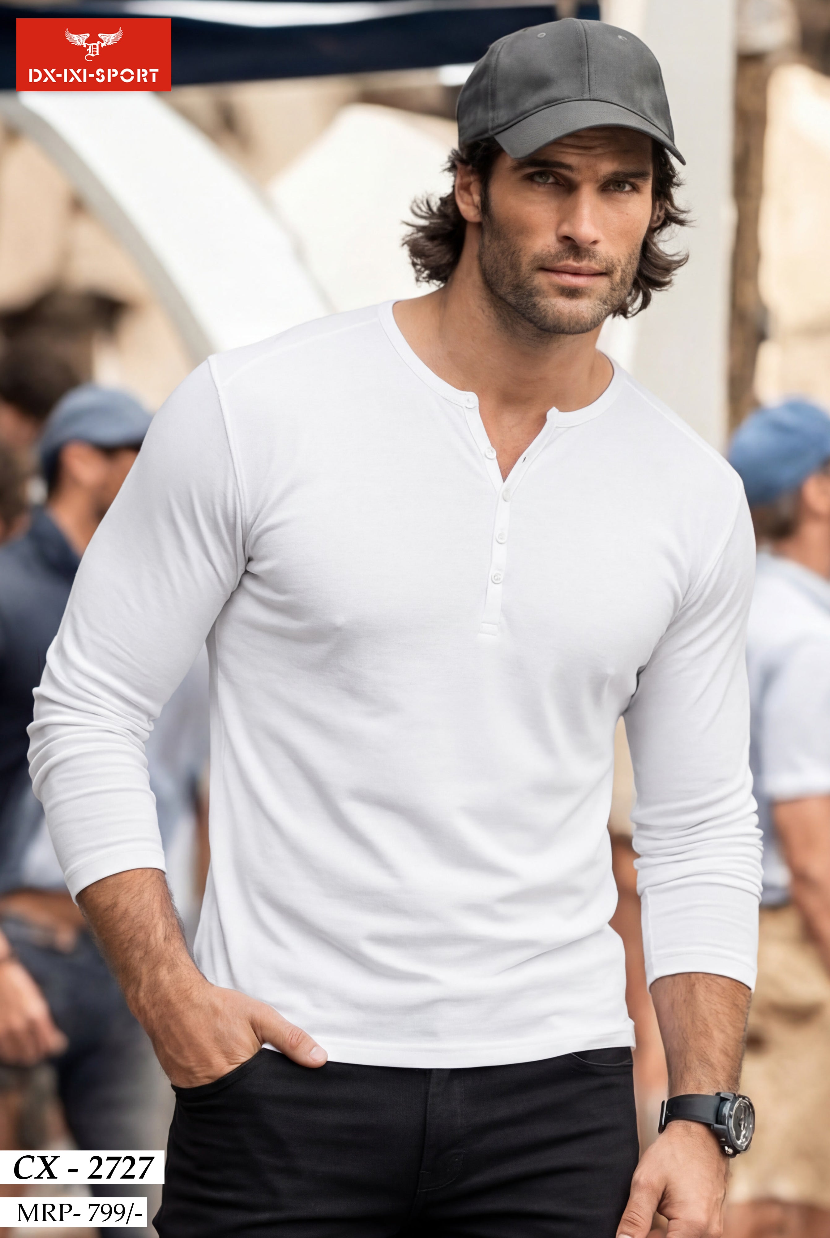 Y NECK FULLSLEEVE T-SHIRT (CX-2727)