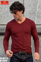V NECK FULL SLEEVE T-SHIRT (CX-2828)
