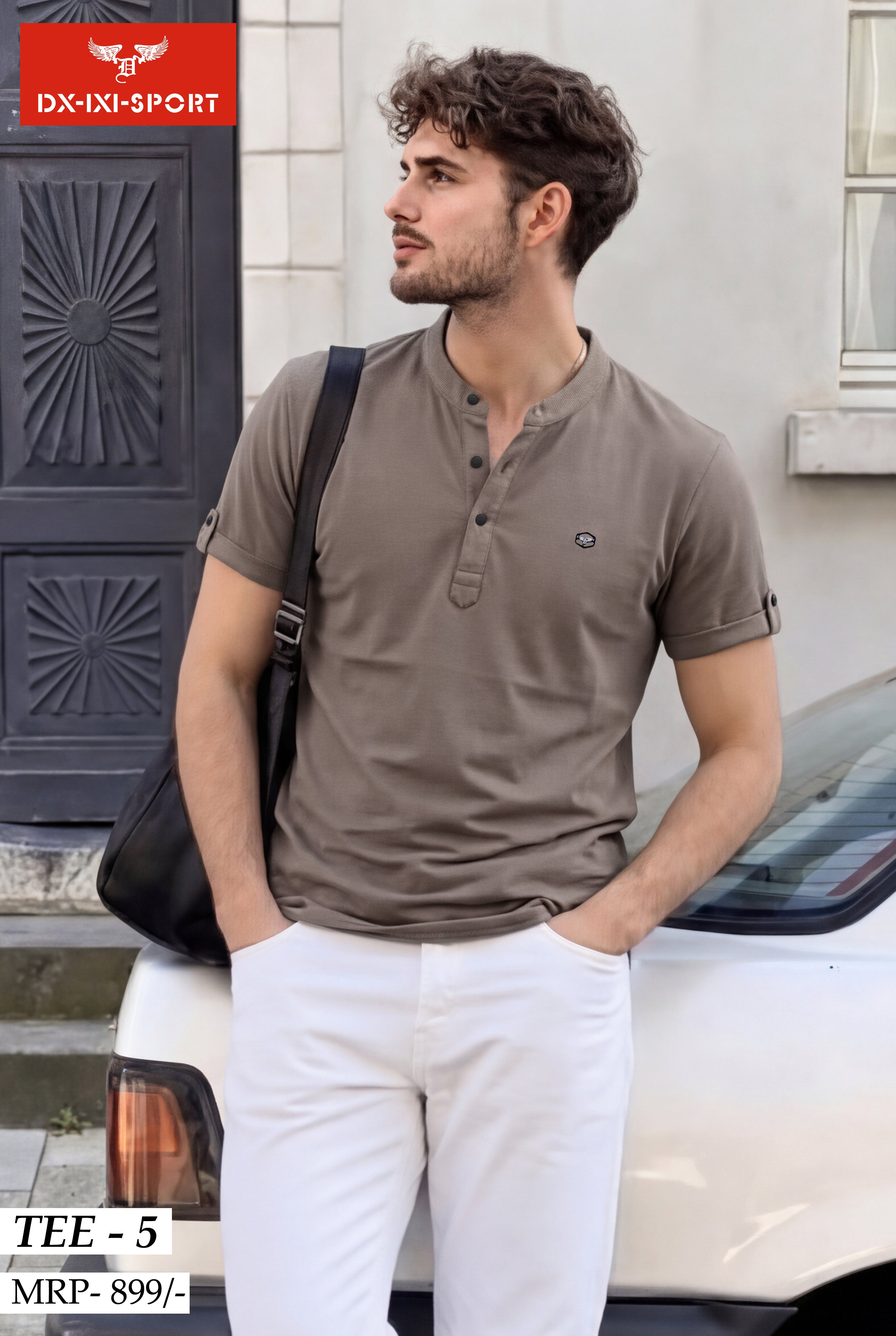 BAN COLLAR T-SHIRT (TEE-5)