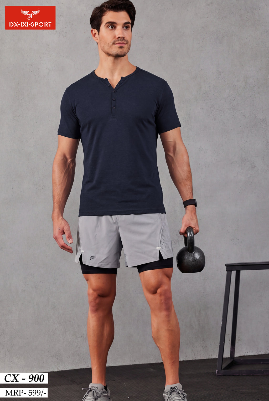 Y-NECK HALF SLEEVES T-SHIRT (CX-900)