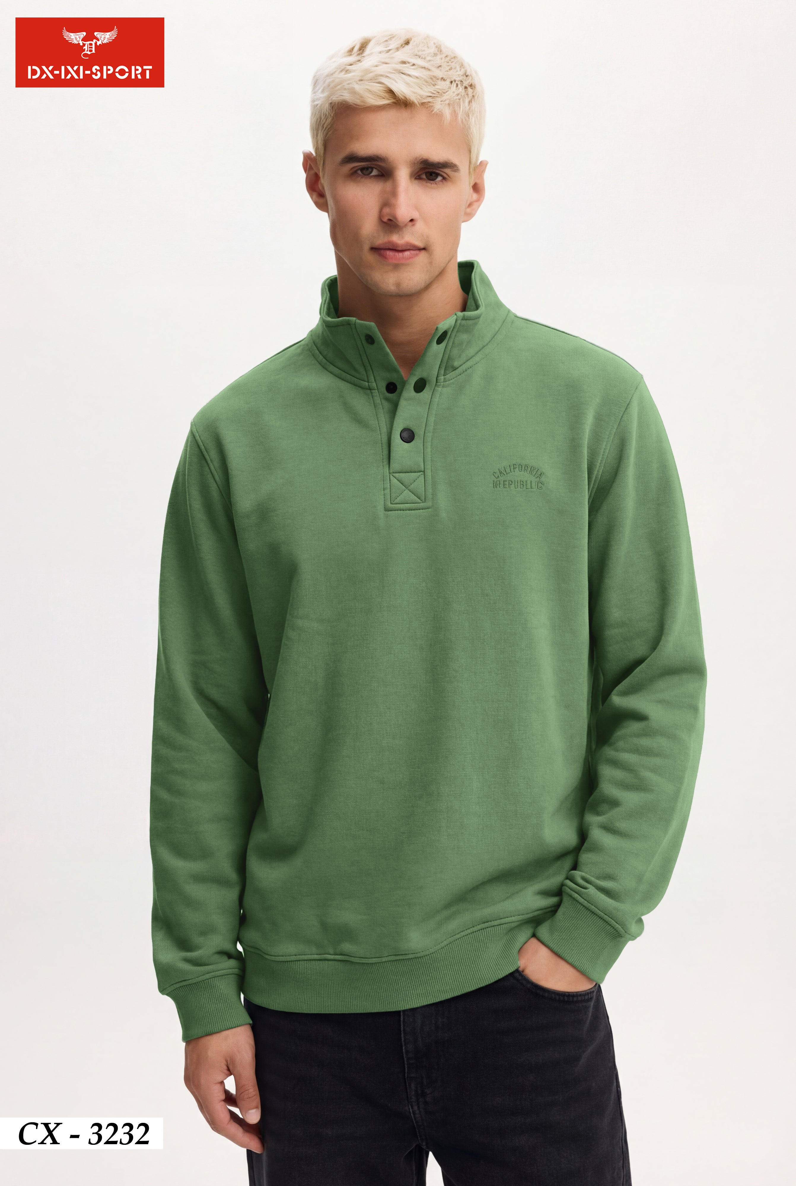 THREE BUTTONED SWEATSHIRT (CX-3232)
