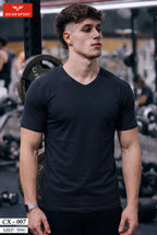 V-NECK HALF SLEEVES T-SHIRT (CX-007)