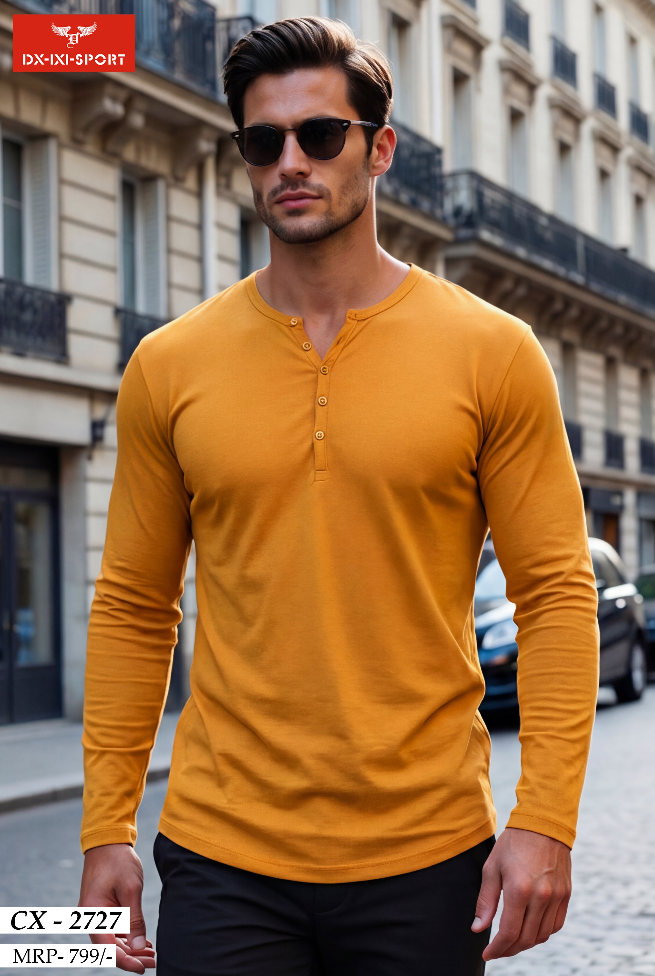 Y NECK FULLSLEEVE T-SHIRT (CX-2727)