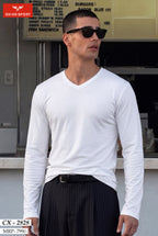 V NECK FULL SLEEVE T-SHIRT (CX-2828)