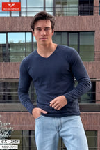 V NECK FULL SLEEVE T-SHIRT (CX-2828)