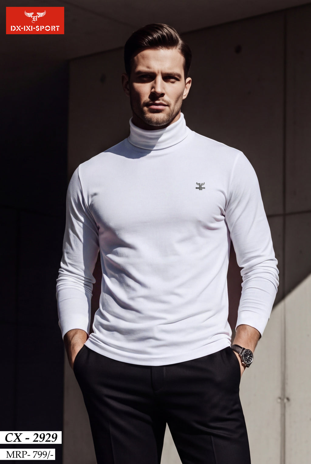 H NECK FULL SLEEVE T-SHIRT (CX-2929)