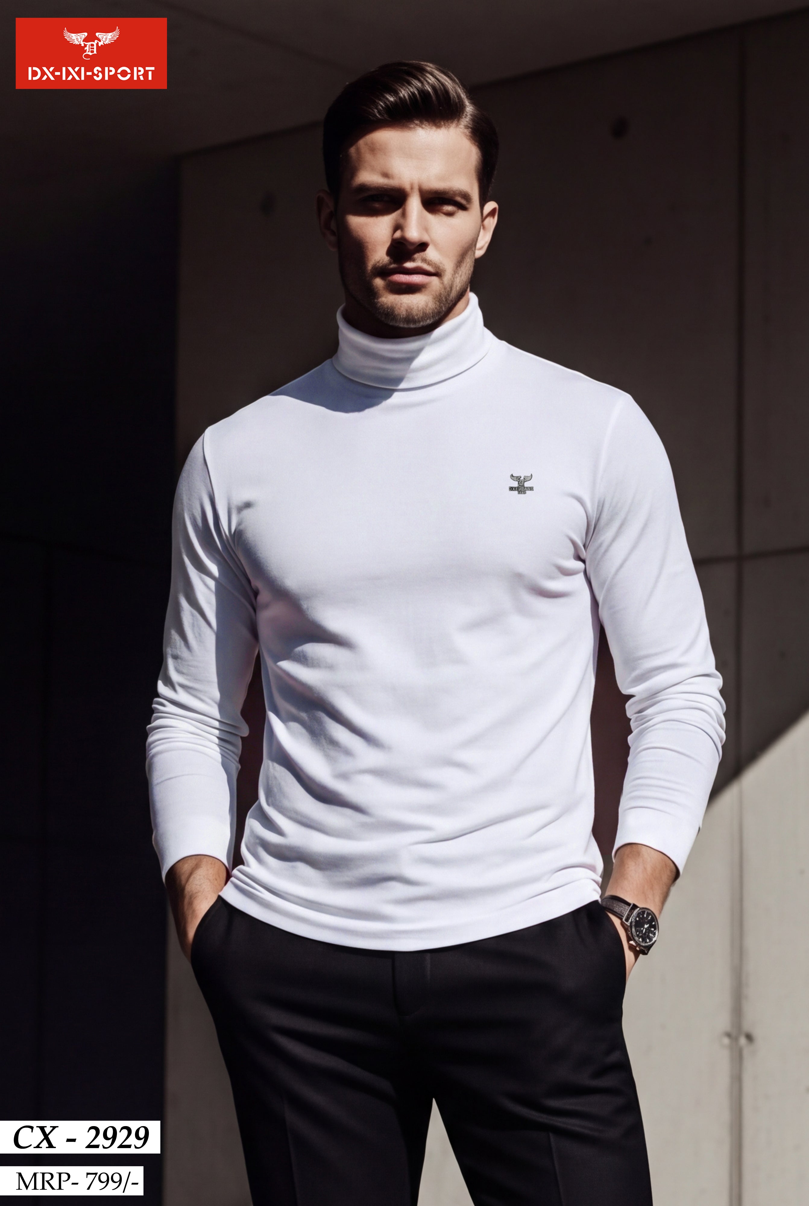 H NECK FULL SLEEVE T-SHIRT (CX-2929)