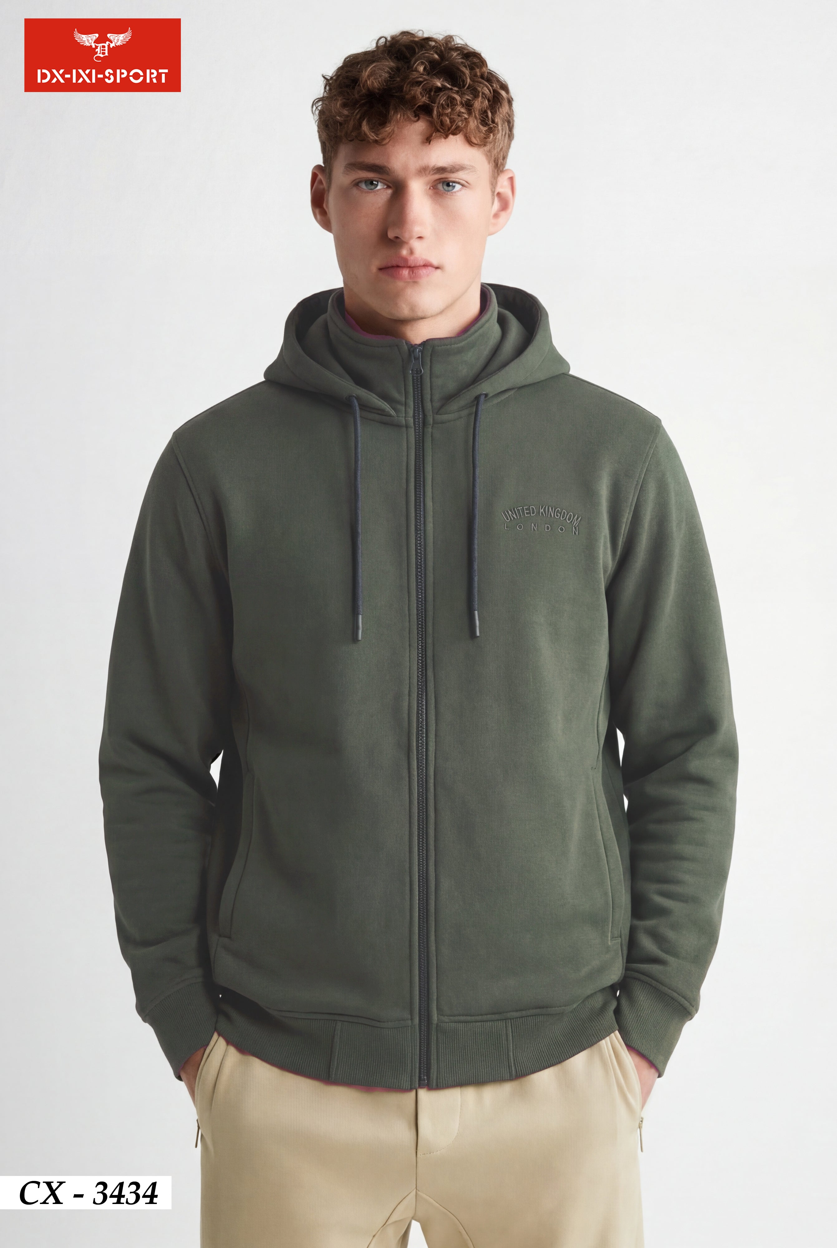 FULL ZIP HOOD SWEATSHIRT(CX-3434)