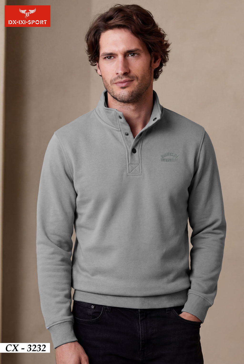 THREE BUTTONED SWEATSHIRT (CX-3232)