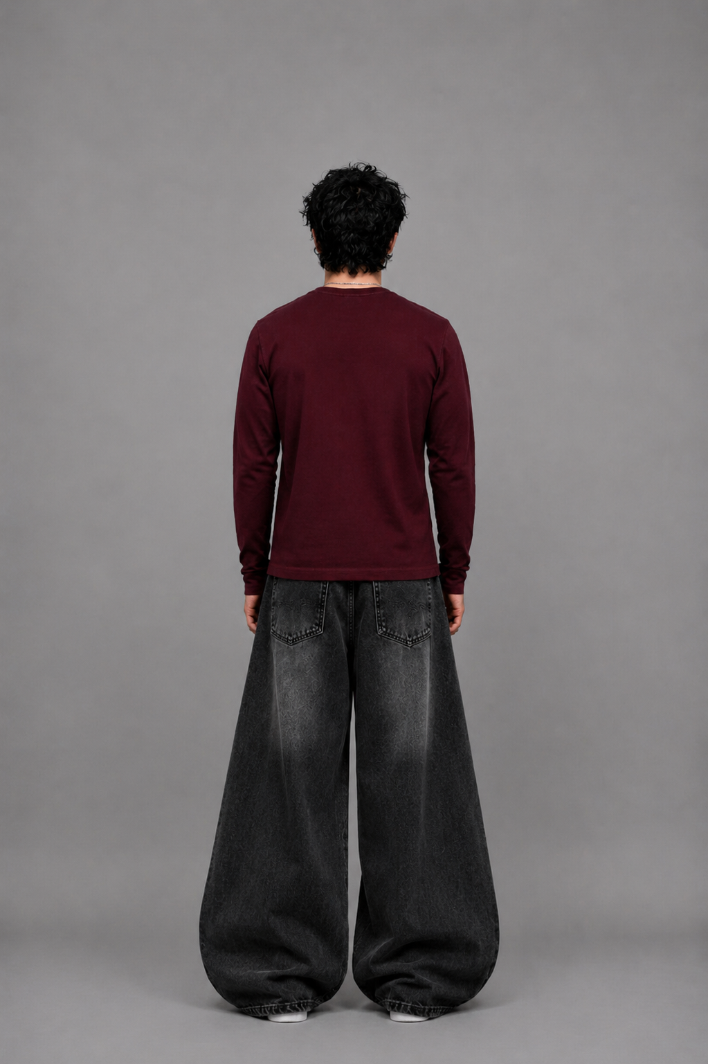 Ribbed Henley Full Sleeve T-Shirt