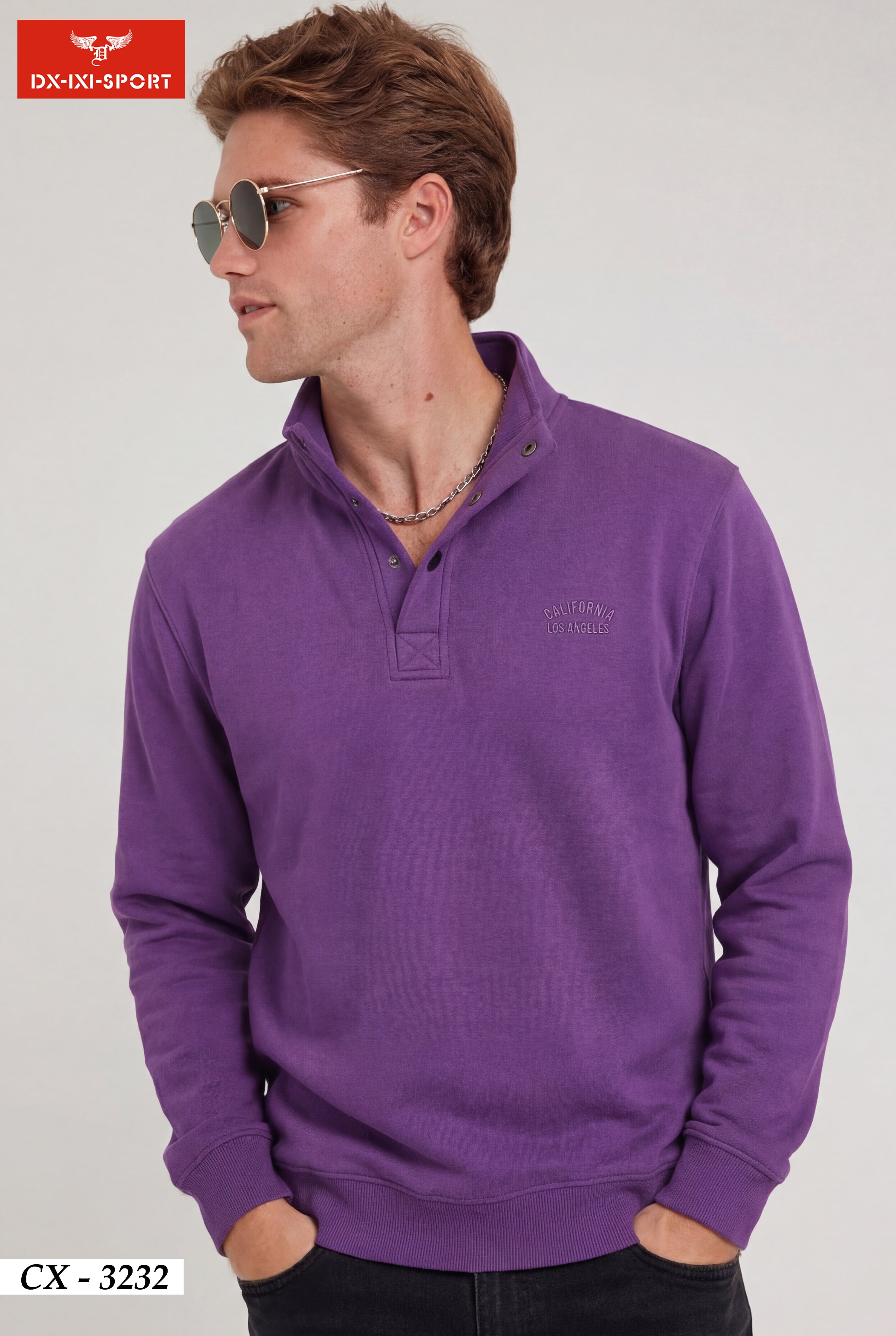 THREE BUTTONED SWEATSHIRT (CX-3232)