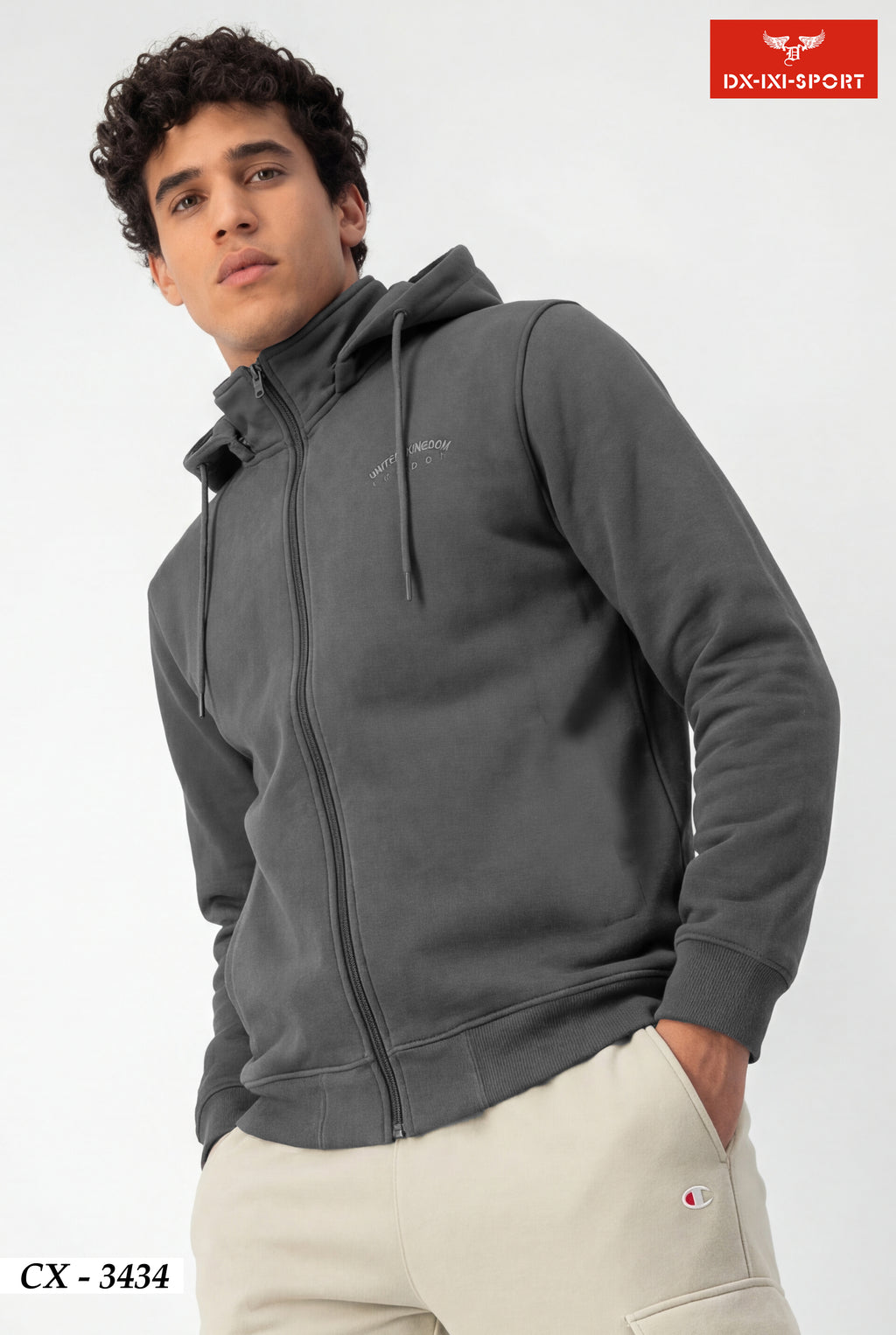 FULL ZIP HOOD SWEATSHIRT(CX-3434)