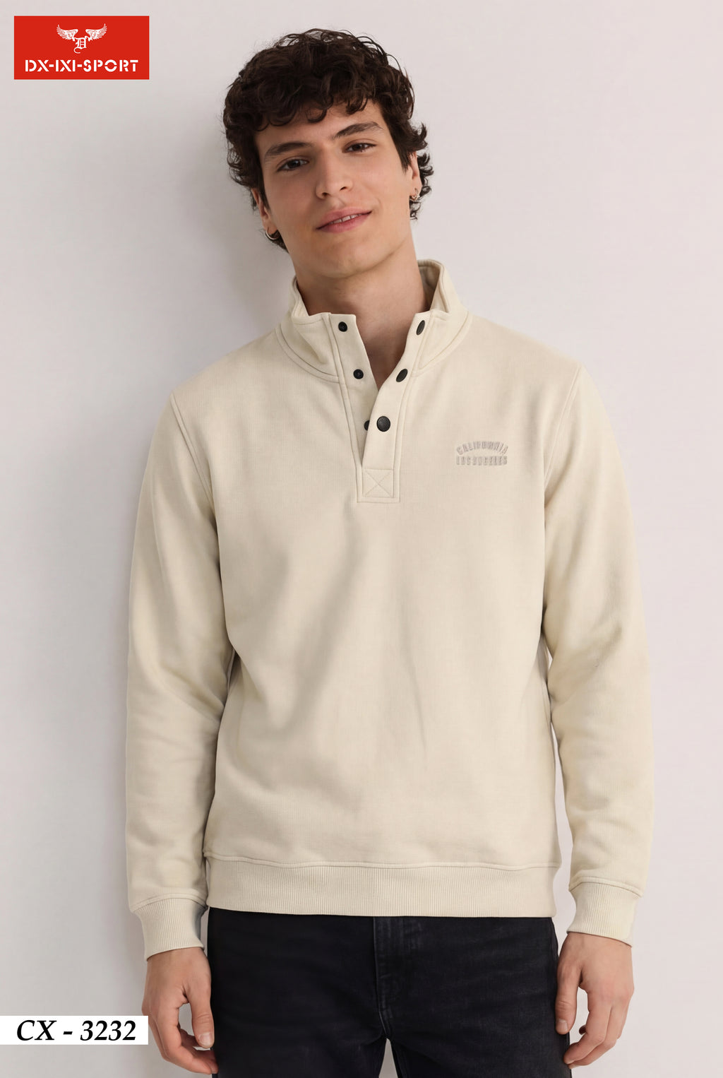 THREE BUTTONED SWEATSHIRT (CX-3232)