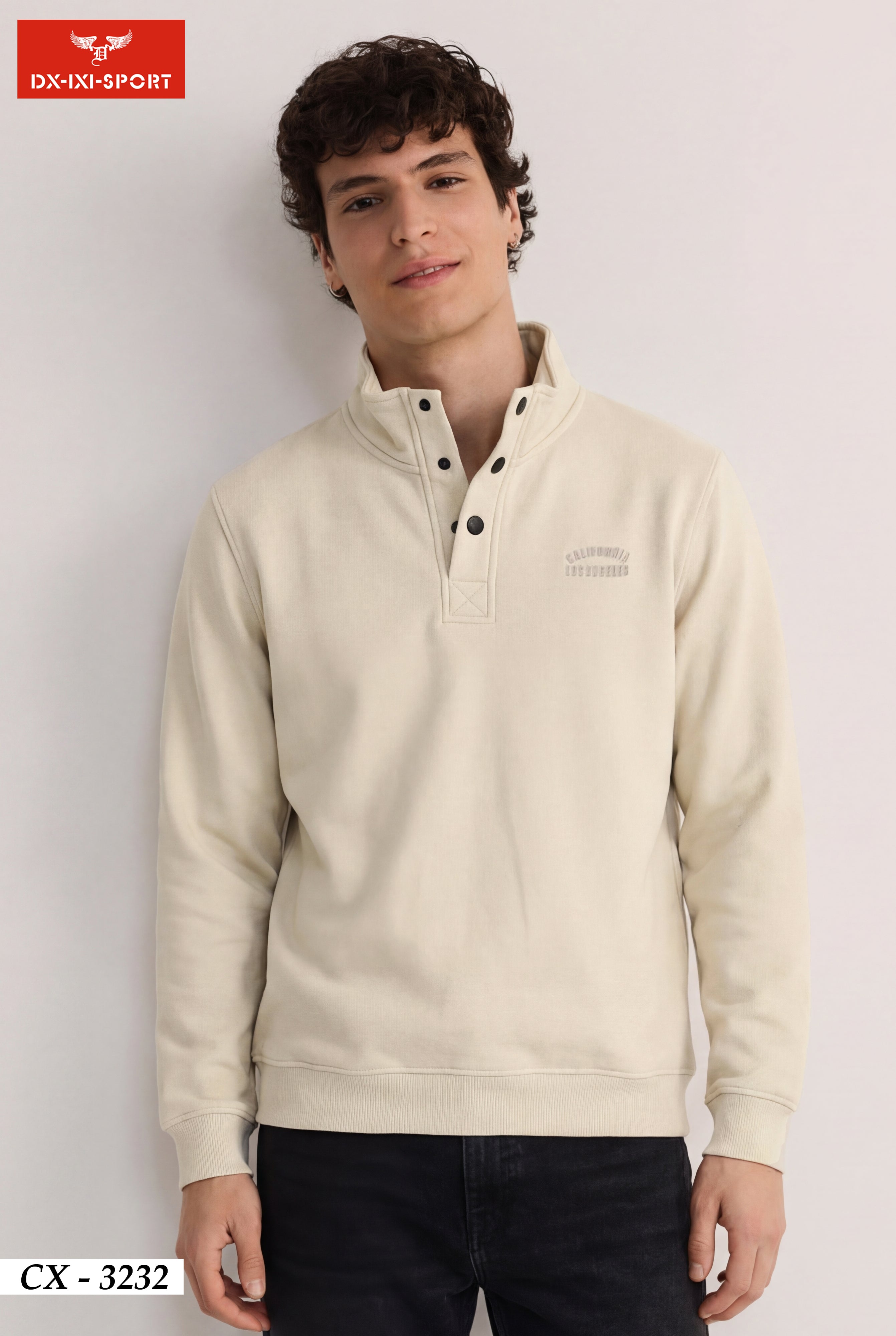 THREE BUTTONED SWEATSHIRT (CX-3232)