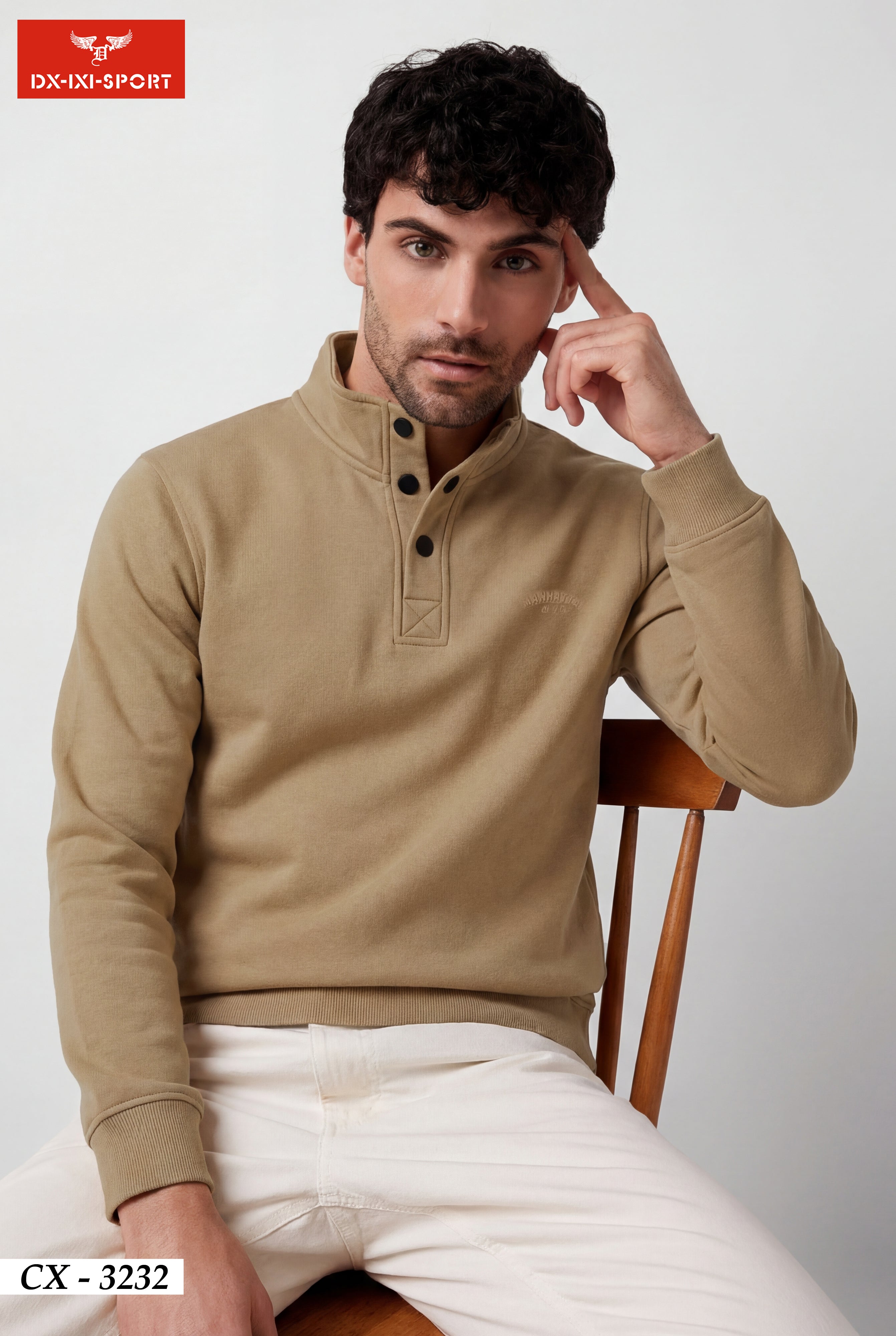 THREE BUTTONED SWEATSHIRT (CX-3232)