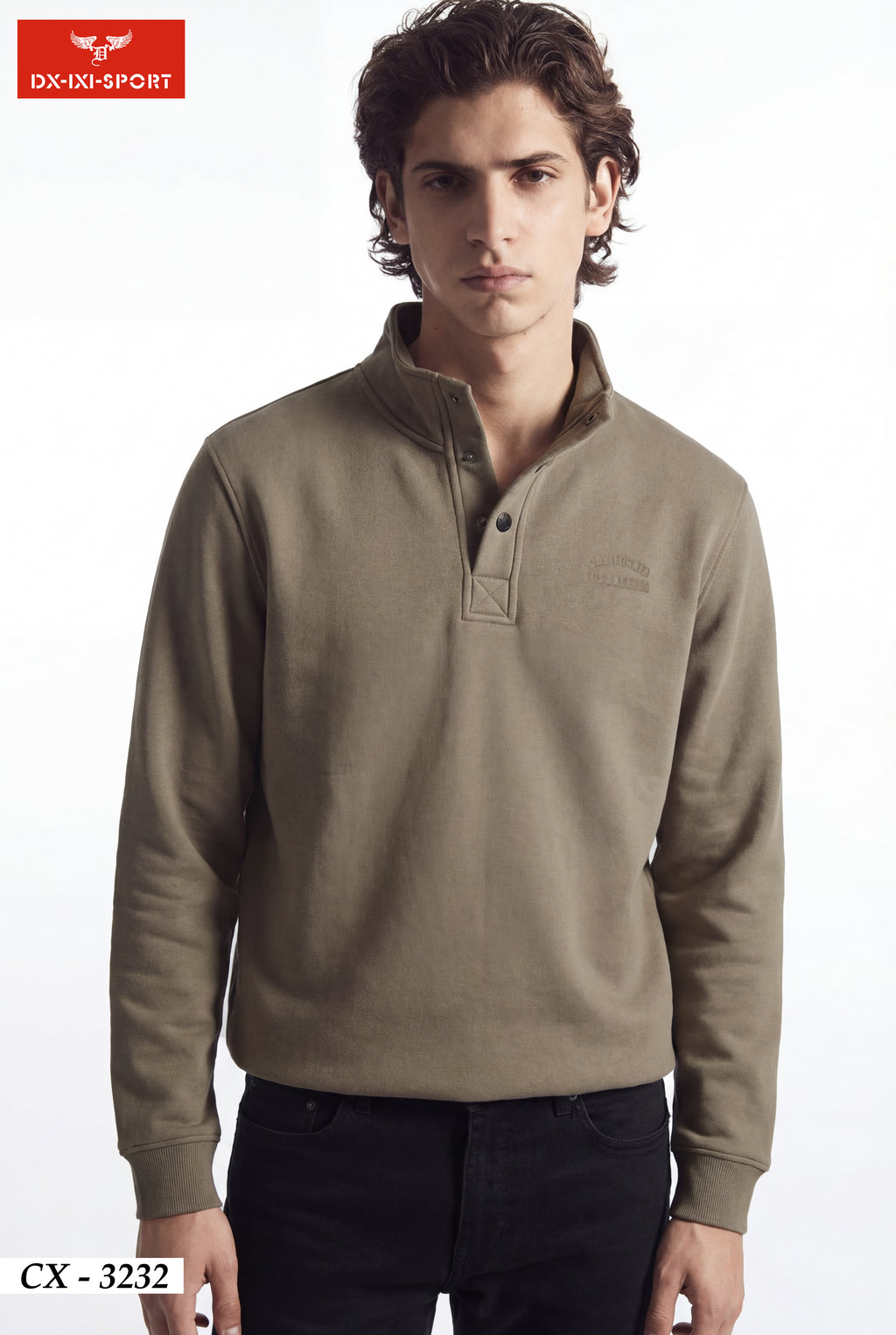 THREE BUTTONED SWEATSHIRT (CX-3232)