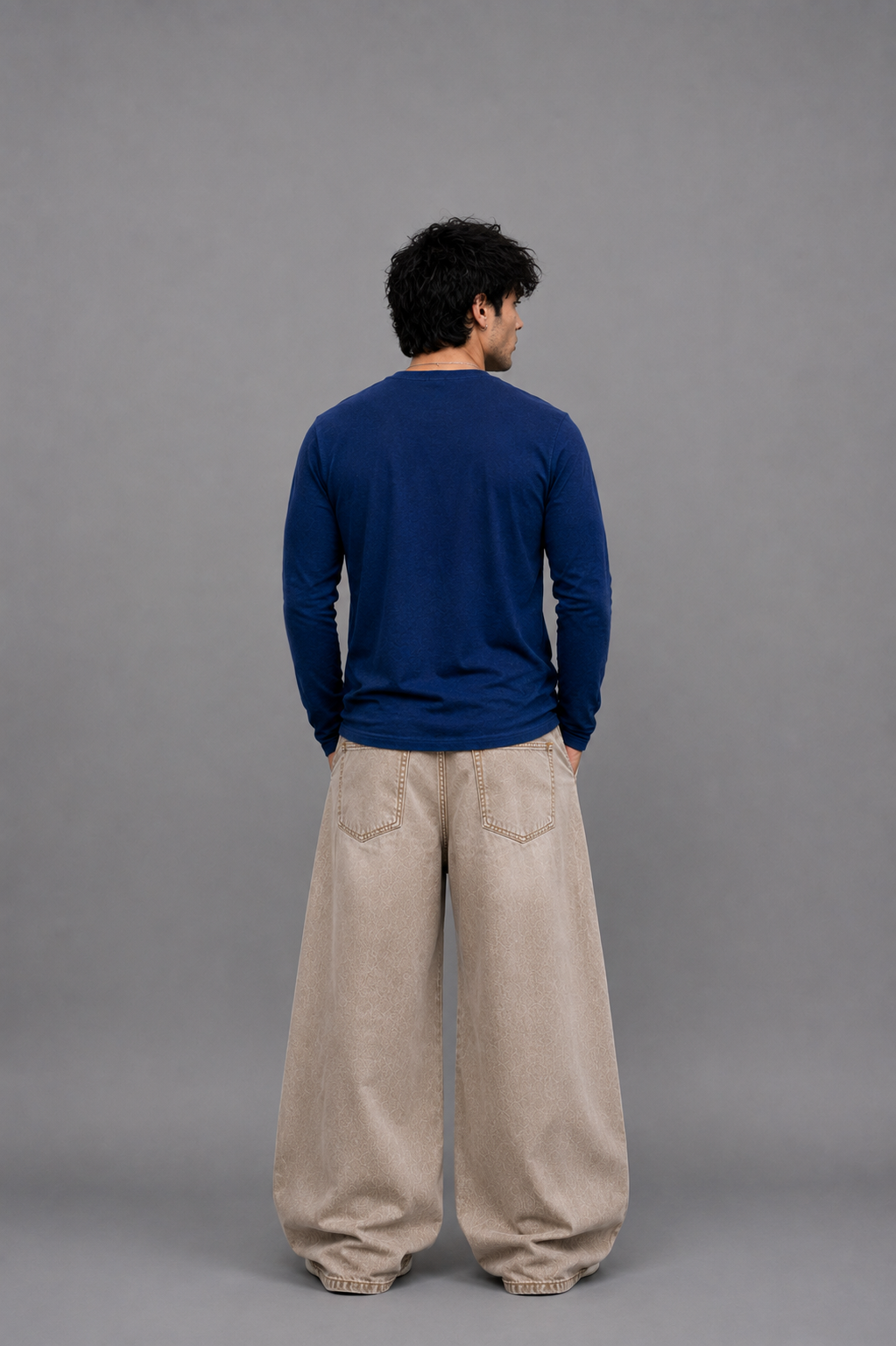 Ribbed Henley Full Sleeve T-Shirt