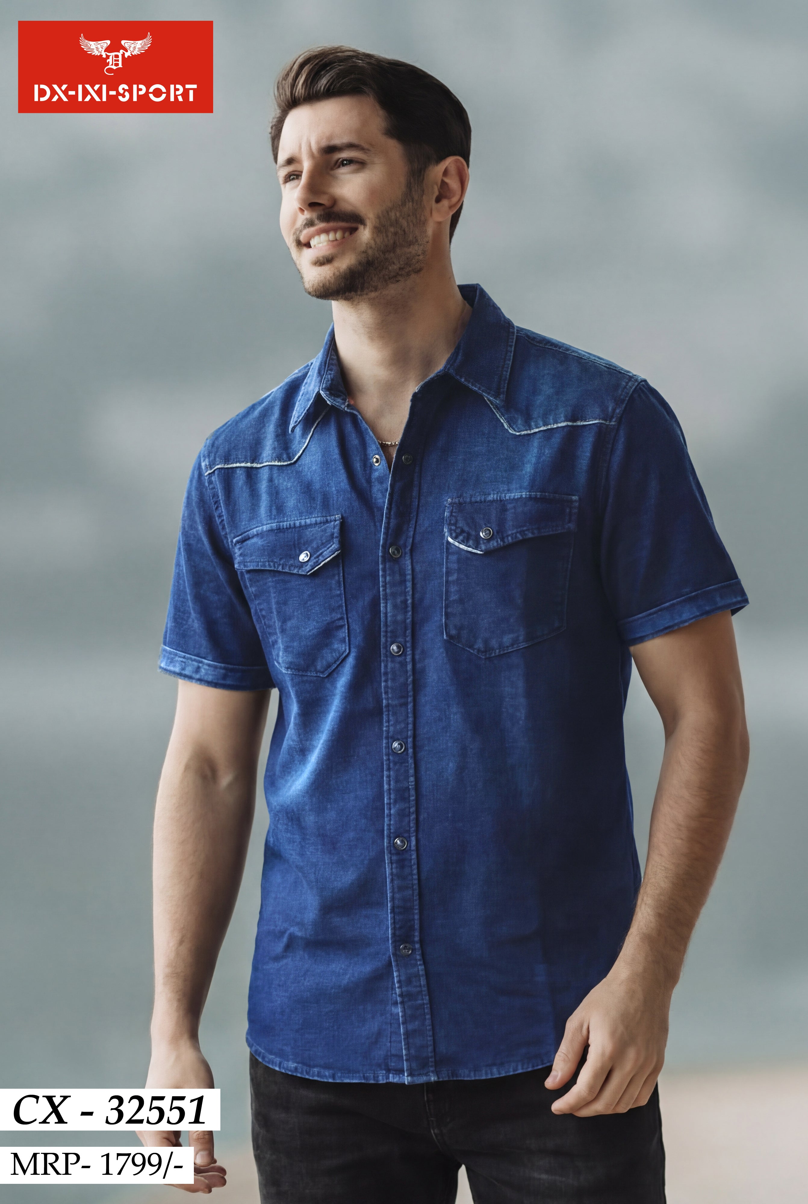 DENIM COLLAR SHIRT (CX-32551)