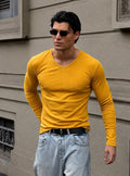 DXIXISPORT Premium Slim Fit V-Neck Full Sleeve T-Shirt