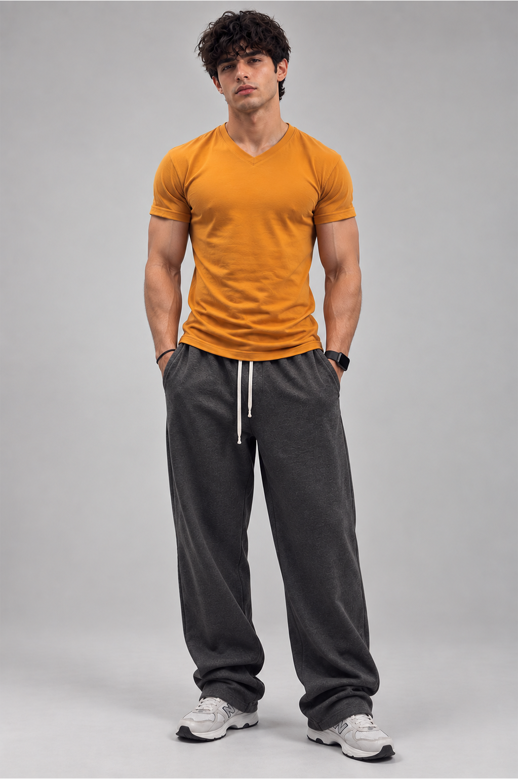 V Neck Half Sleeves T-shirt