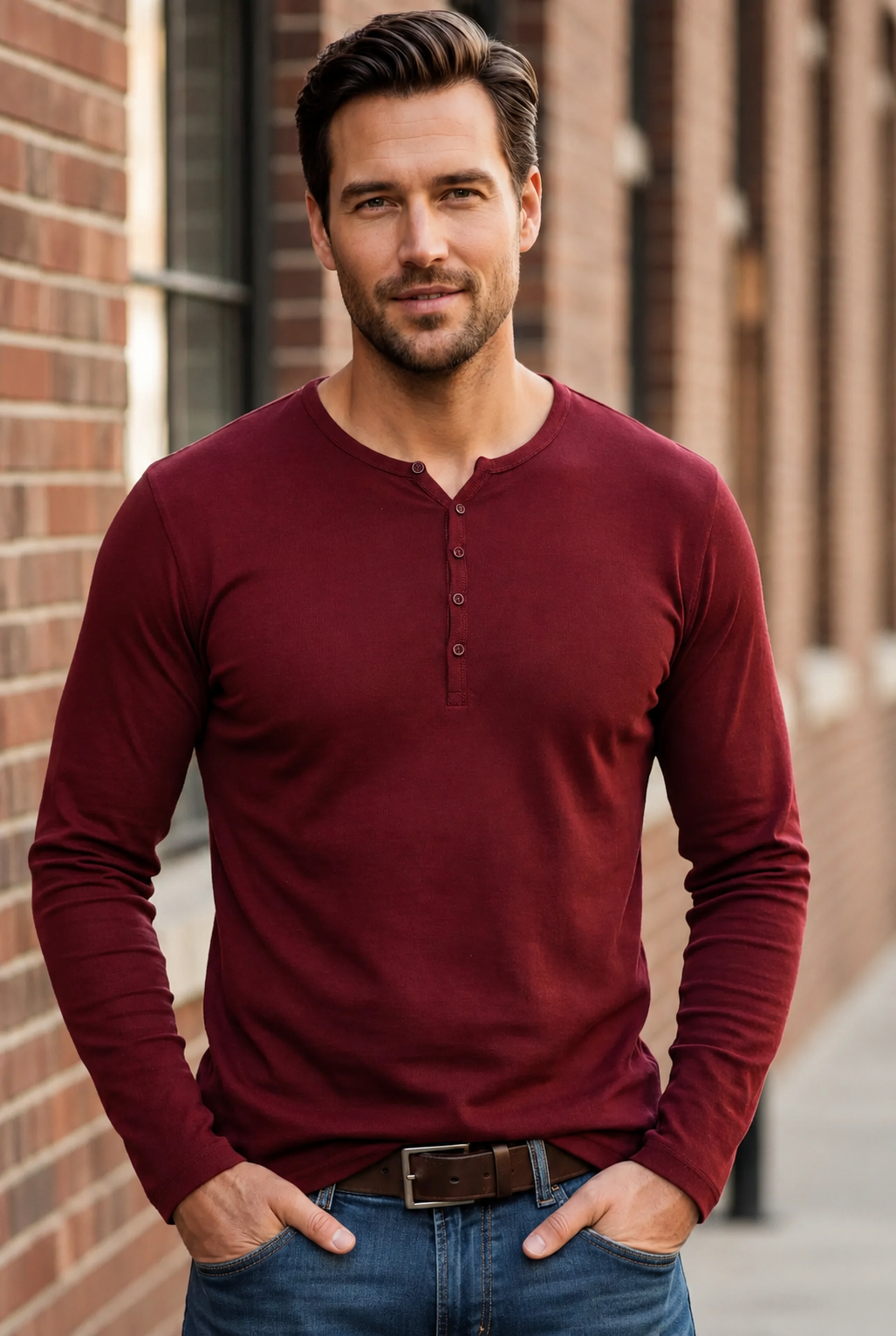 HENLEY NECK FULLSLEEVE T-SHIRT (CX-2727)