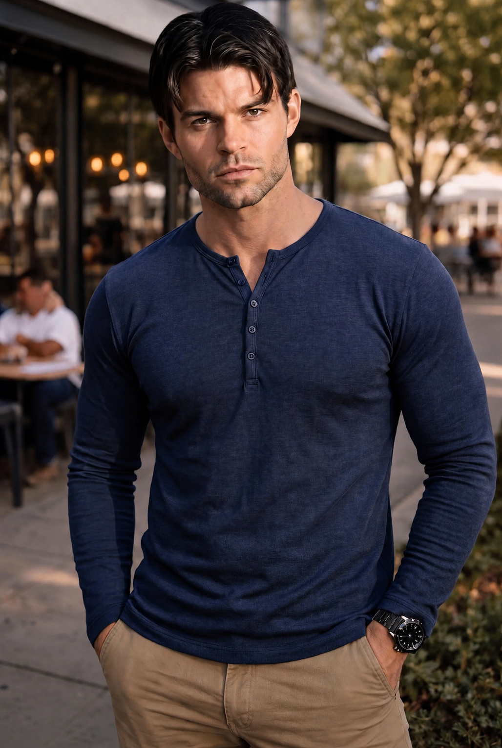 HENLEY NECK FULLSLEEVE T-SHIRT (CX-2727)
