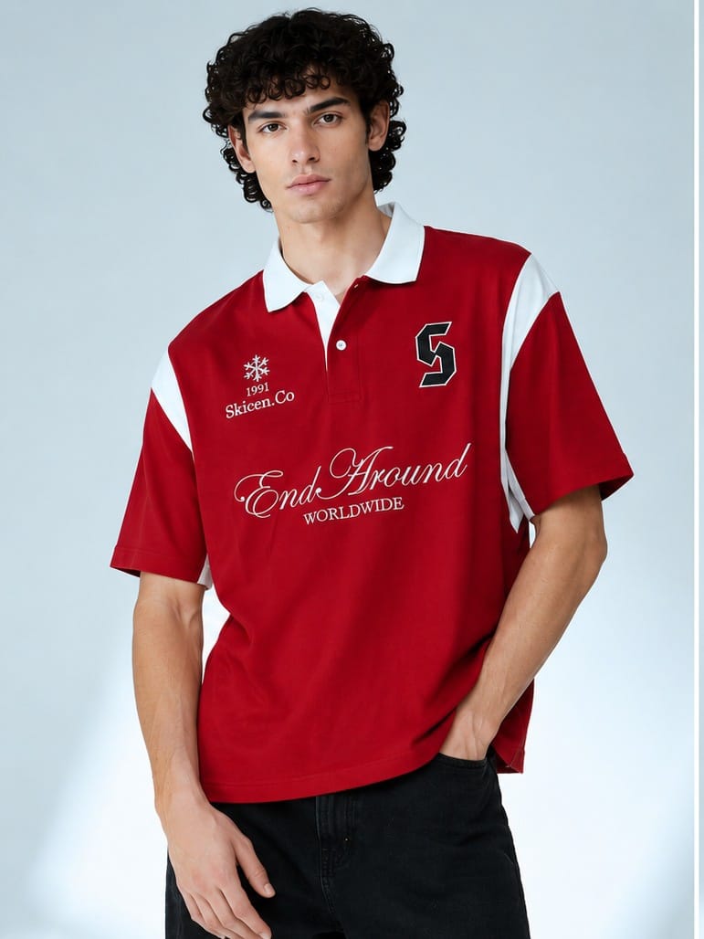 Racing red polo tshirt