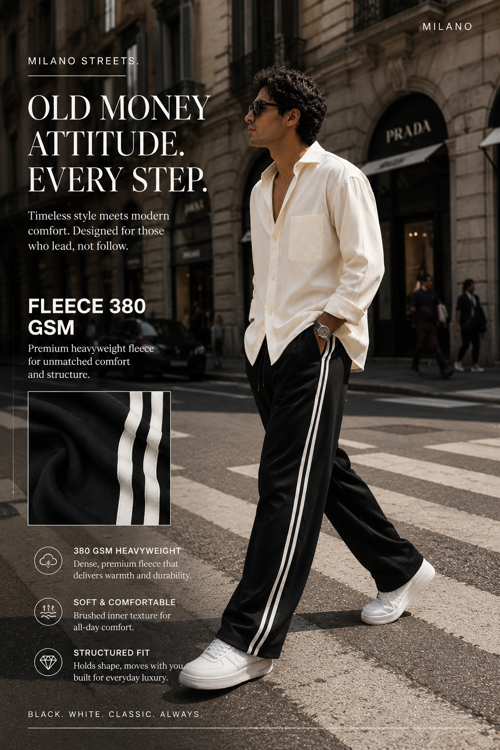 MILANO WIDE-LEG FLEECE LOWER