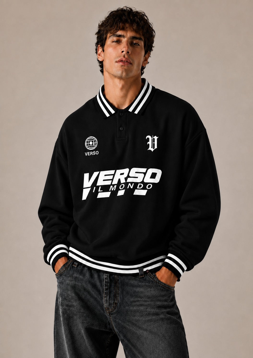 Verso Mondo Premium Placket Sweatshirt