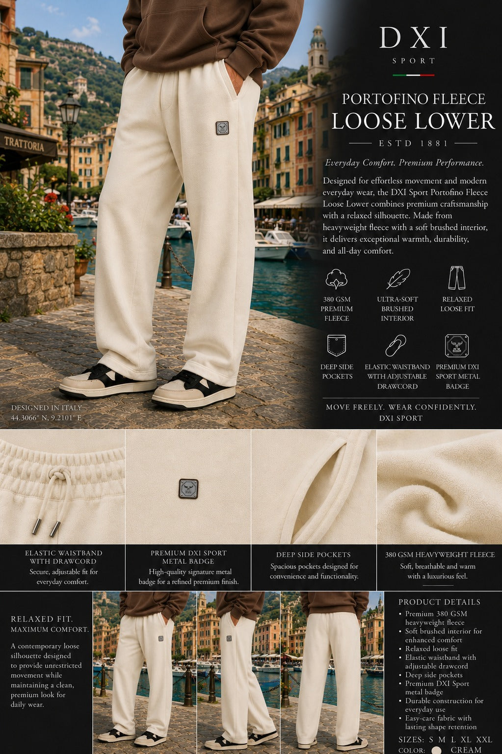 PORTOFINO FLEECE LOOSE LOWER