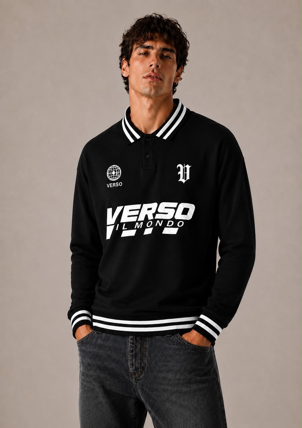 Verso Mondo Premium Placket Sweatshirt