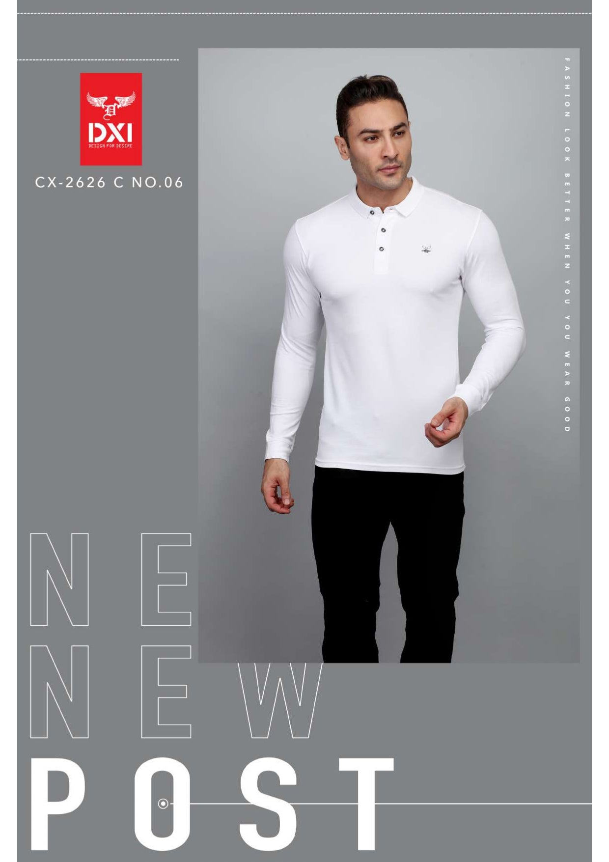 Collar Full Sleeve T-Shirt (CX-2626)