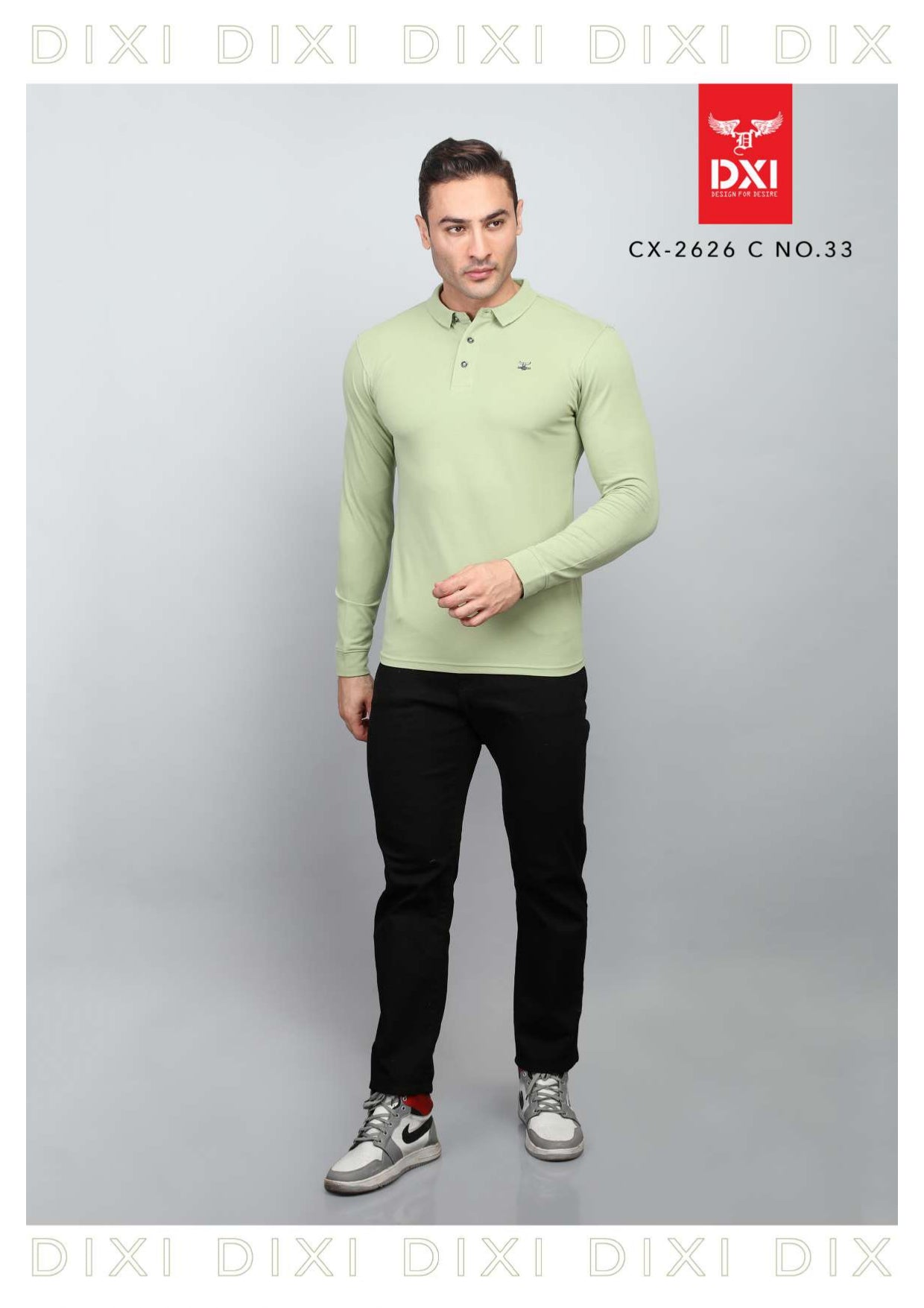 Collar Full Sleeve T-Shirt (CX-2626)