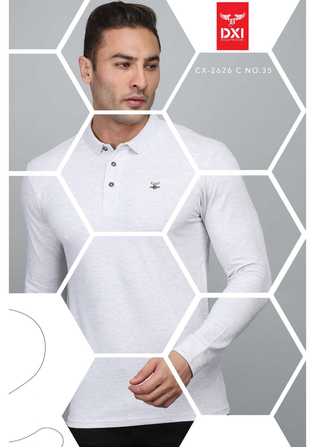 Collar Full Sleeve T-Shirt (CX-2626)