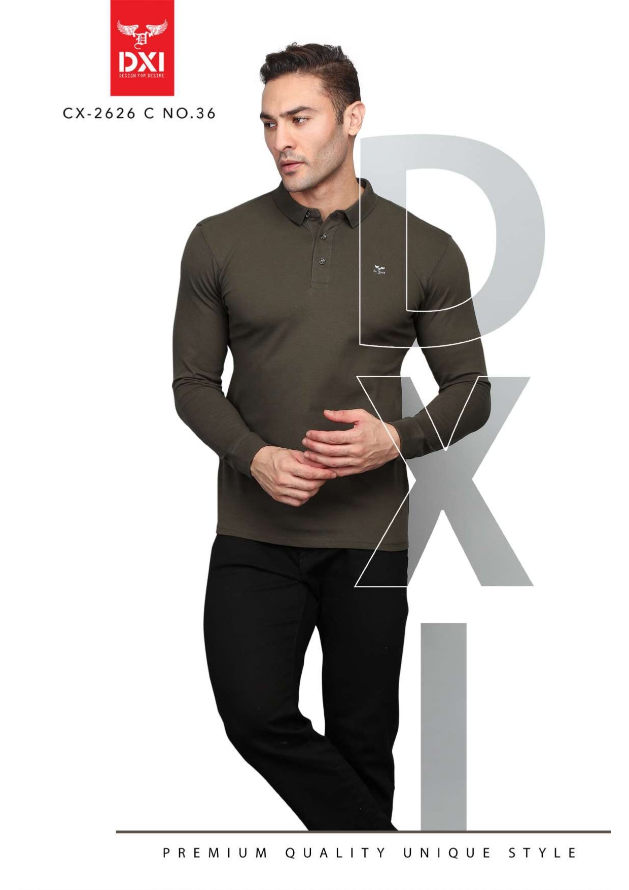 Collar Full Sleeve T-Shirt (CX-2626)
