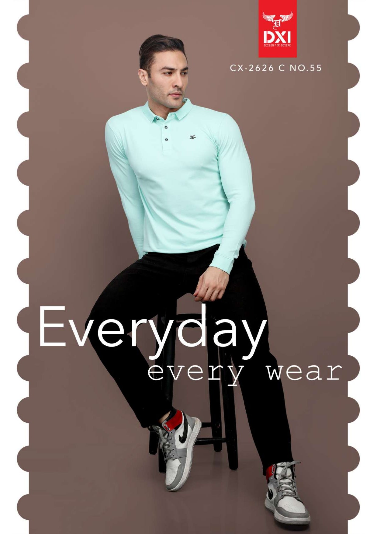 Collar Full Sleeve T-Shirt (CX-2626)