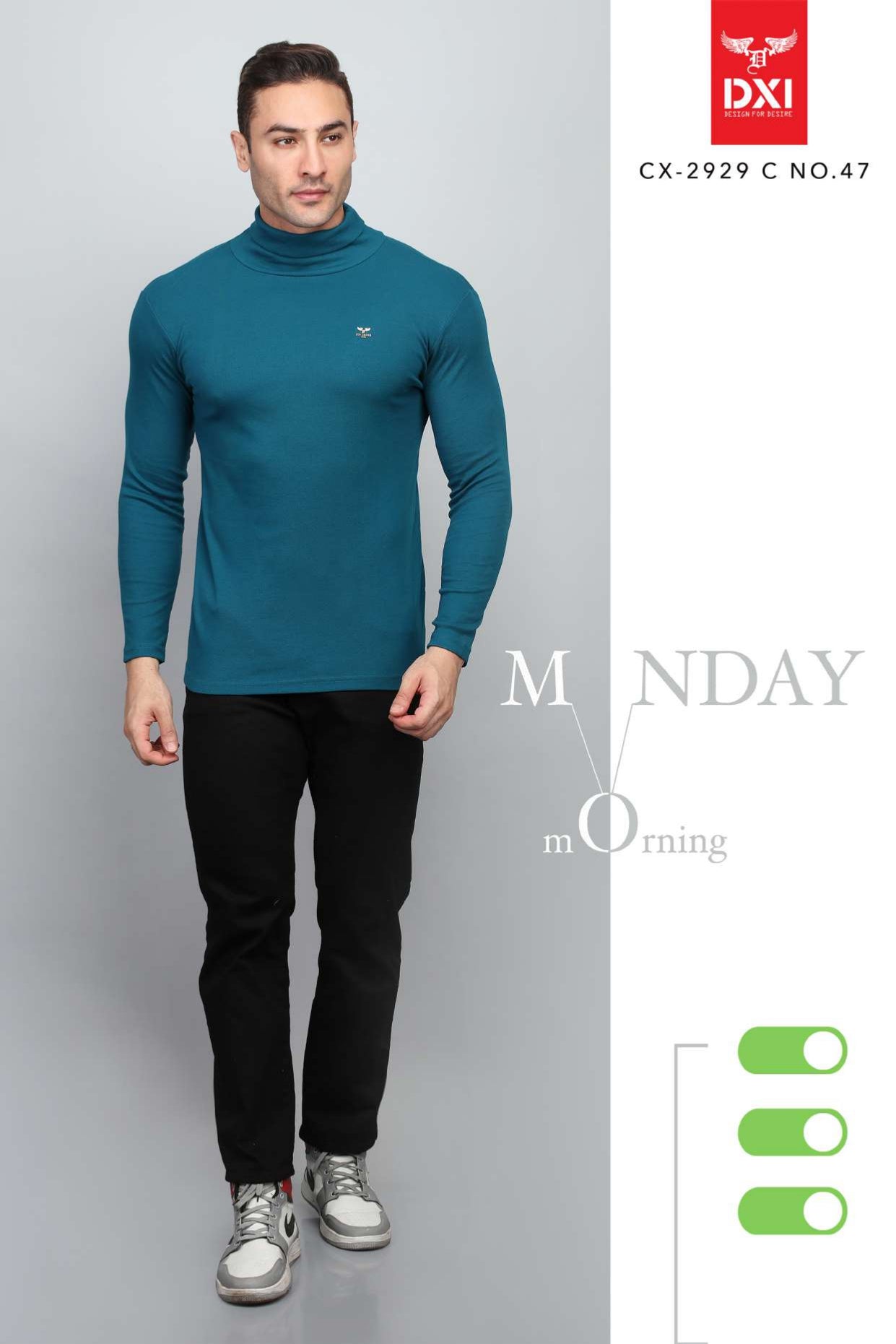 H Neck Full Sleeve T-Shirt (CX-2929)